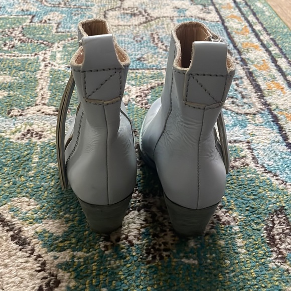 Acne Studios Leather Pistol Boots in Powder Blue - Picture 3 of 6